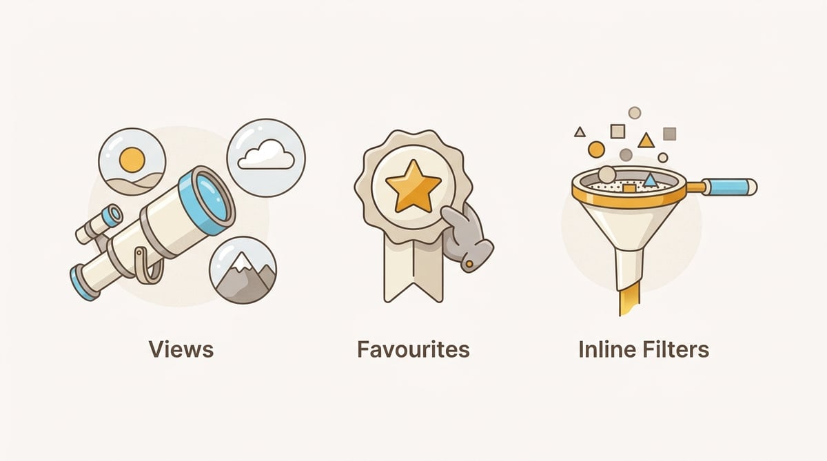 Announcing Views, Favourites and Inline Filters