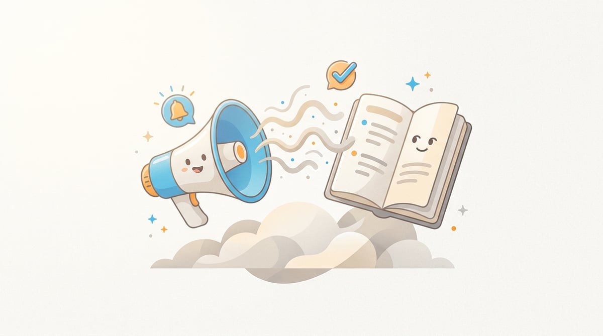 Status alerts and product updates in the app