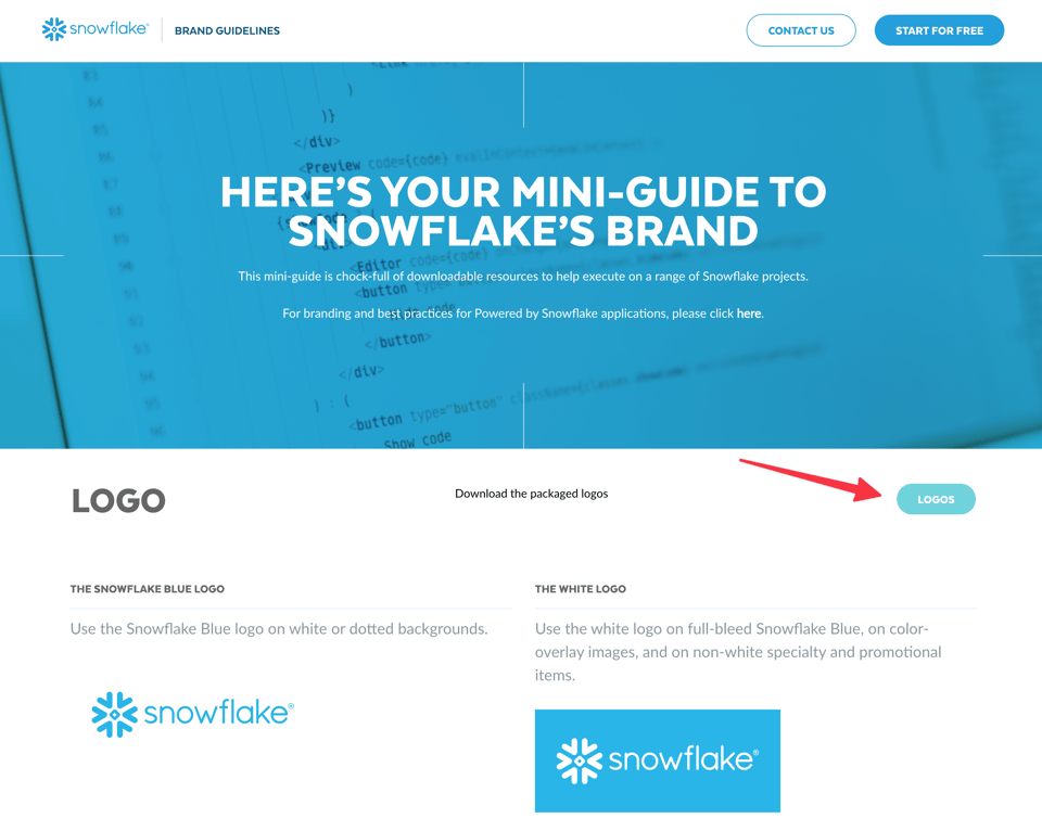 Snowflake logo download location