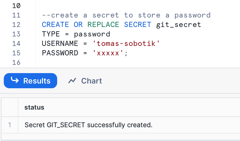 SELECT Snowflake Git Integration